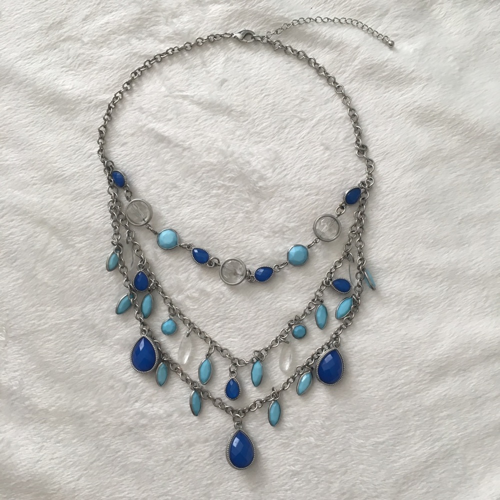 Blue and Turquoise Statement Necklace